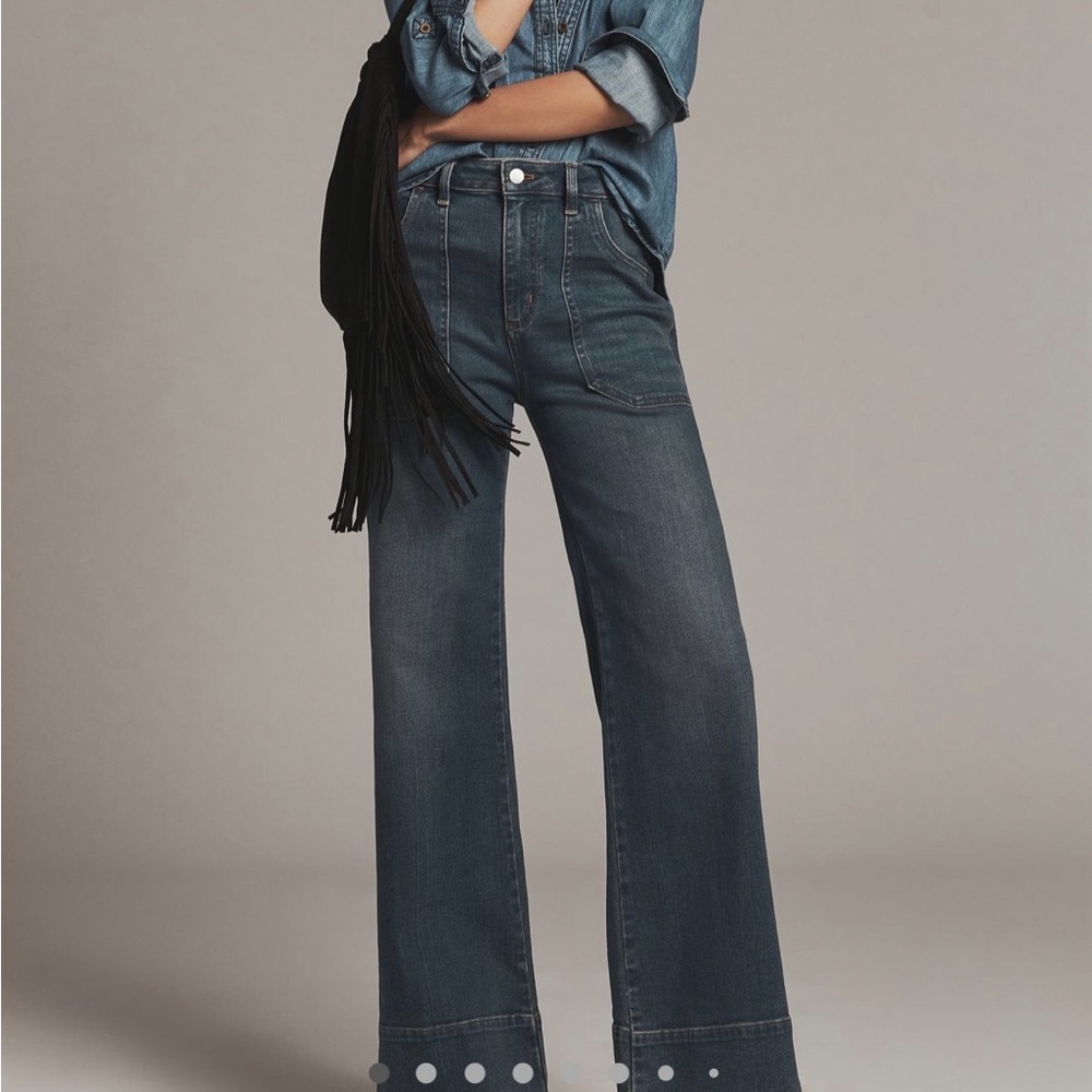 Pilcro Dark Blue Flare Jeans